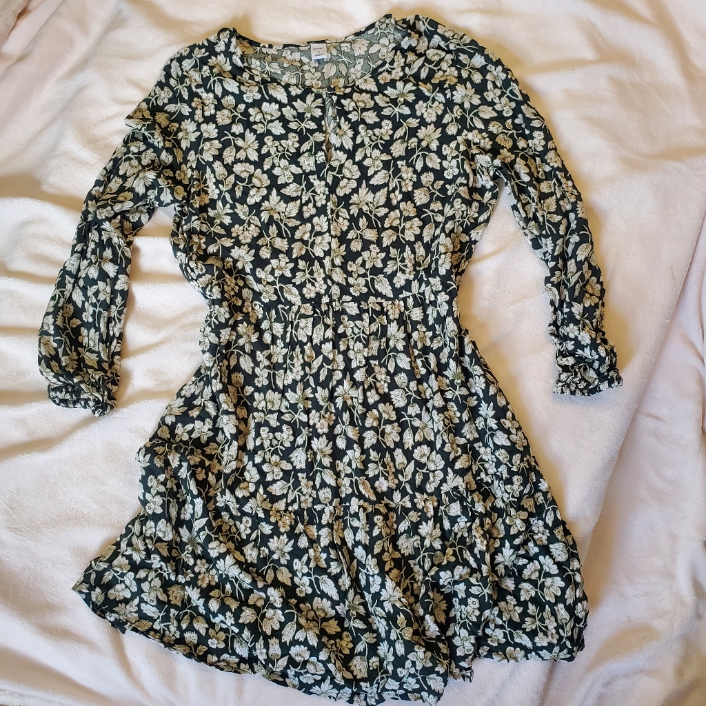 Casual Long Sleeve Patterned Dress